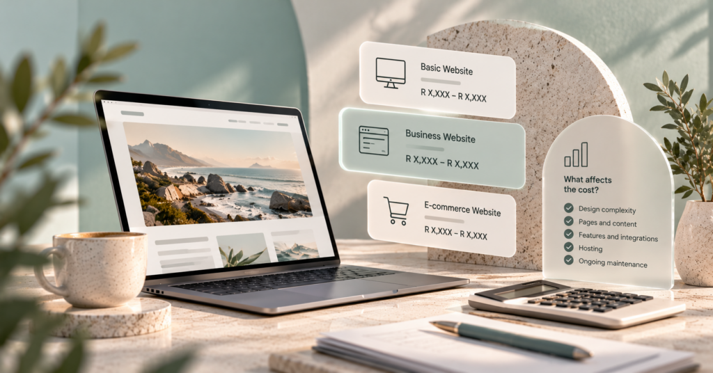 How much does a website cost in South Africa business website pricing